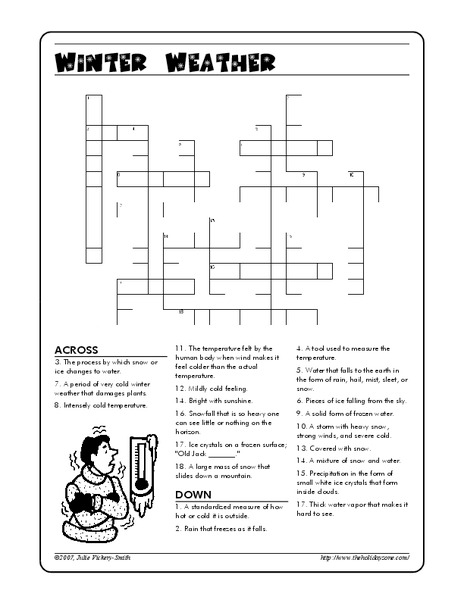 Winter Weather Worksheet