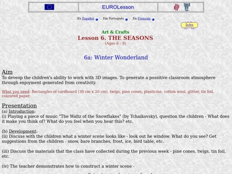Winter Wonderland Lesson Plan