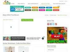 Witch Maze Worksheet