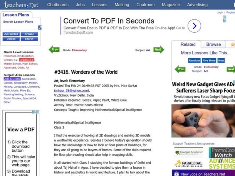 Wonders of the World Lesson Plan