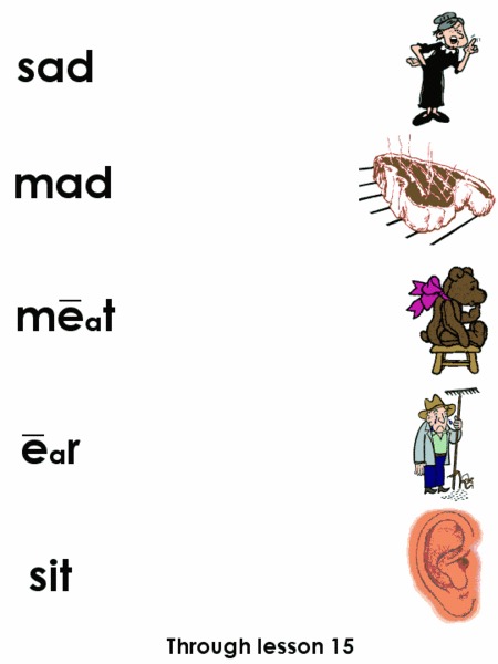 Word and Picture Associations Worksheet