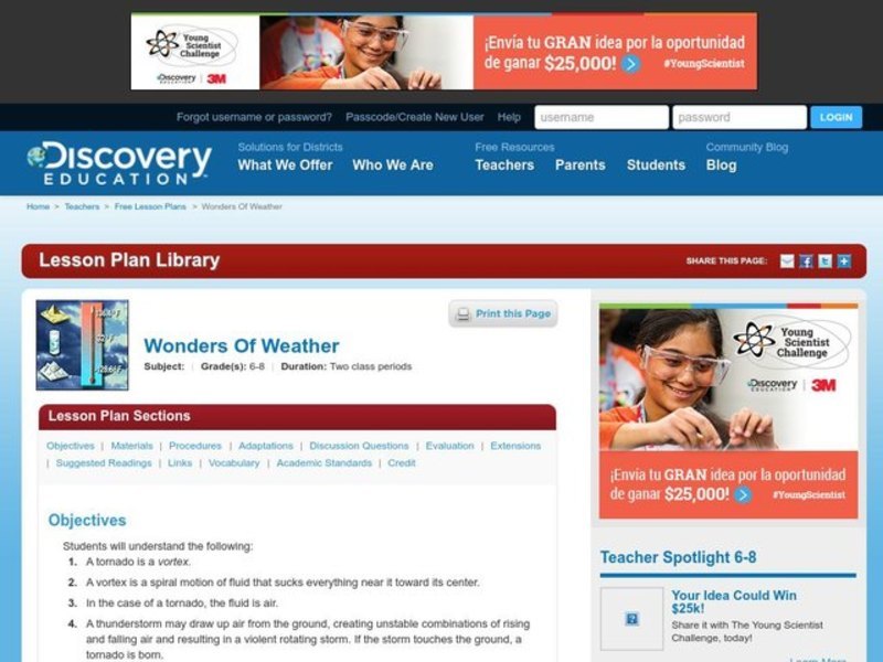 Wonders of Weather Lesson Plan