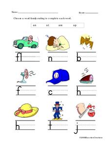 Word Families Worksheet