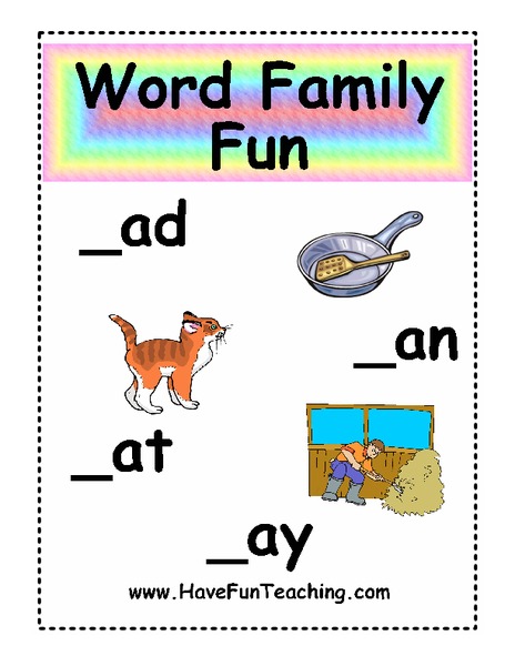 Word Family Fun Worksheet