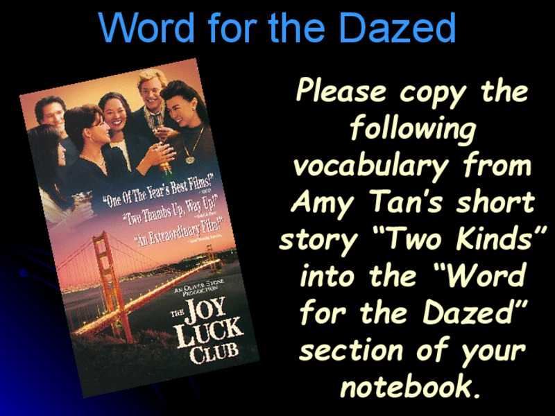 Word for the Dazed PPT