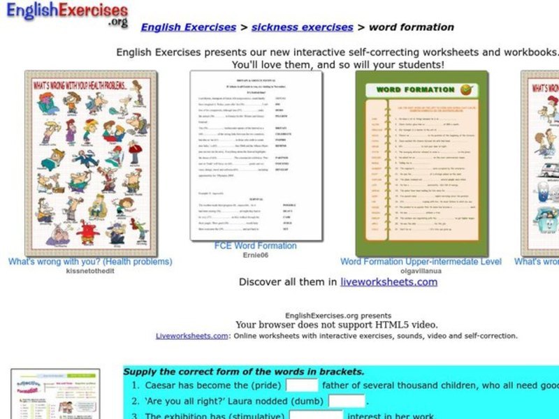 Word Formation Interactive