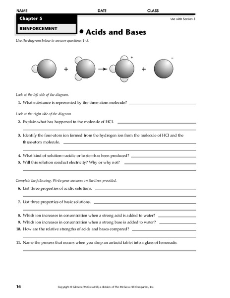 Acids and Bases Worksheet