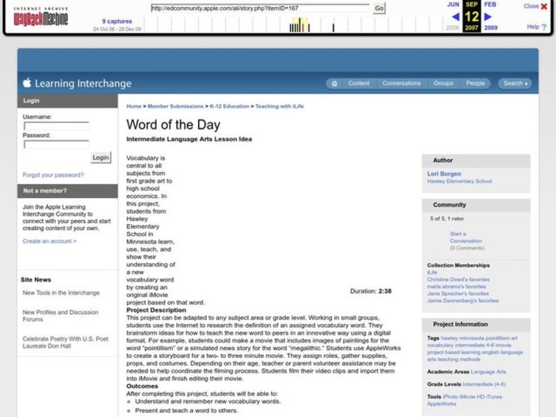 Word of the Day Lesson Plan