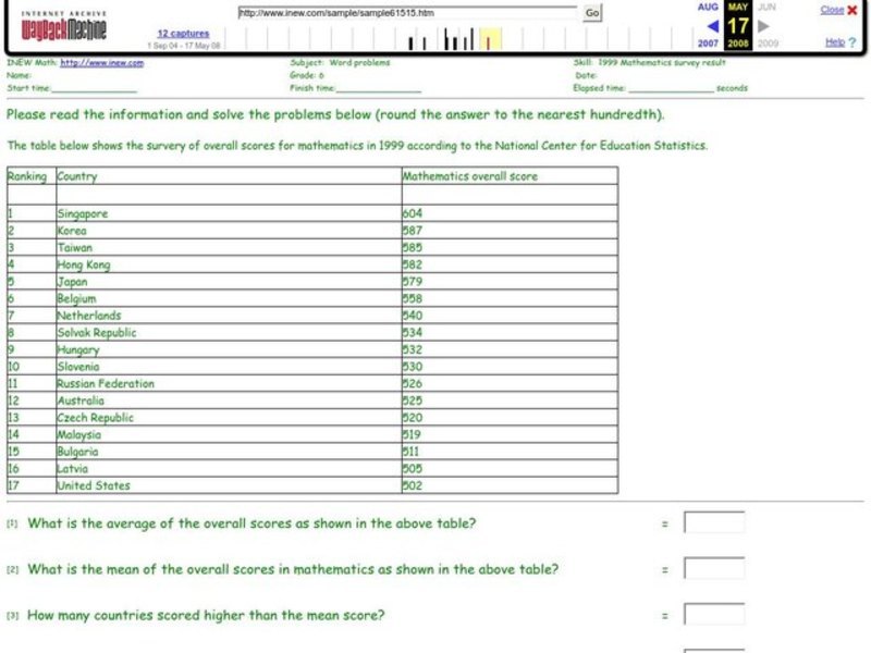 Word Problems Worksheet