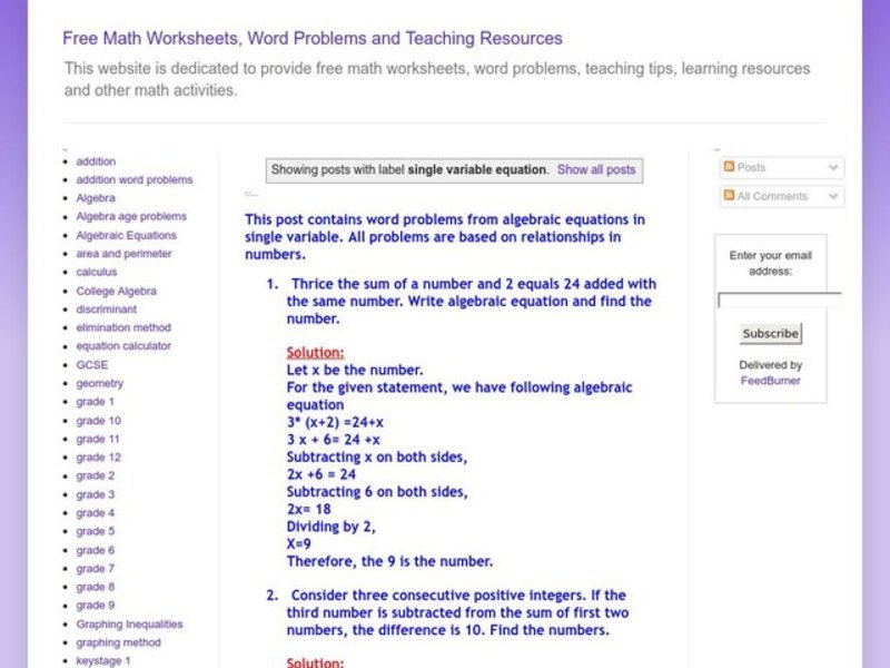 Word Problems Interactive