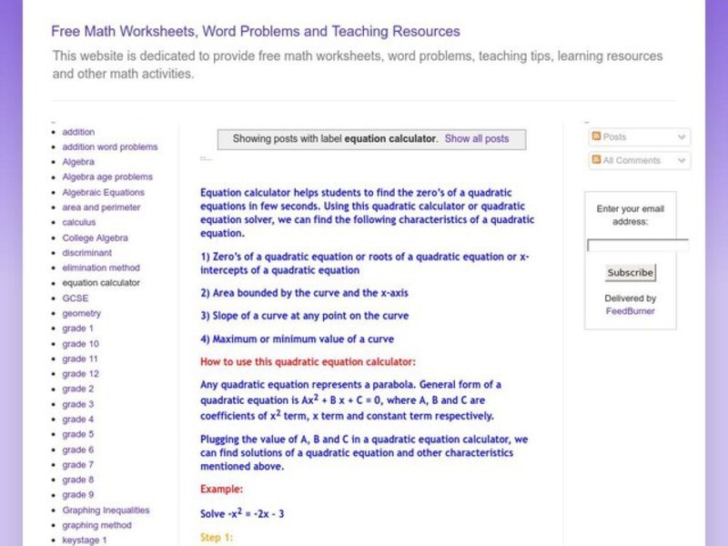 Word Problems Worksheet
