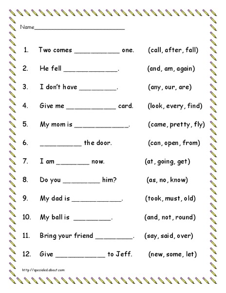 Word Recognition Lesson Plan
