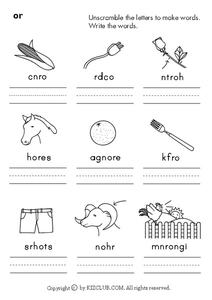 Word Scramble Worksheet