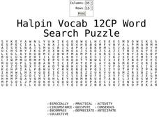 Word Search Worksheet