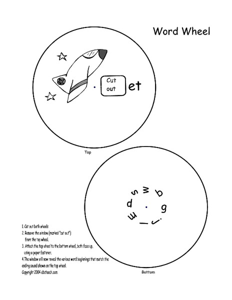 Word Wheel Worksheet