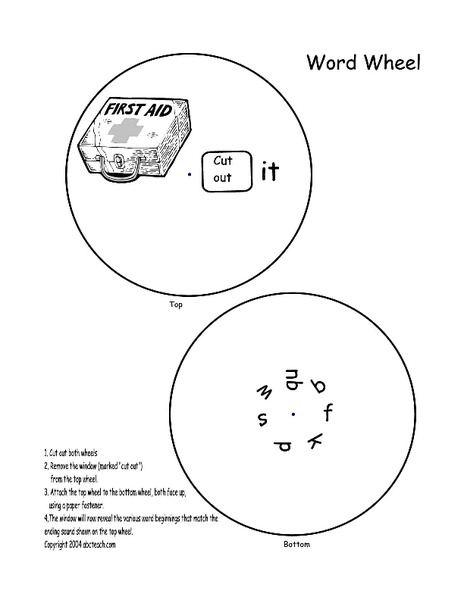 Word Wheel Worksheet