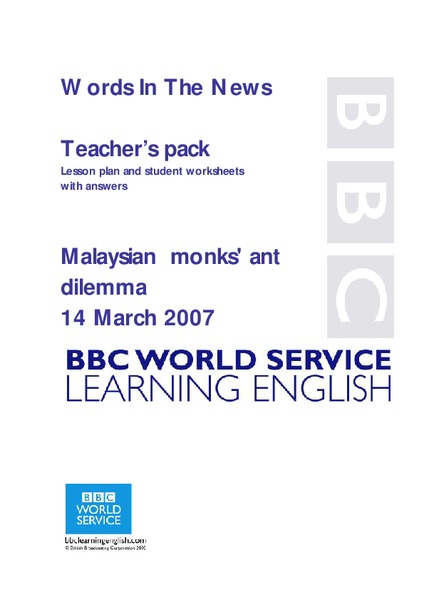 Words in the News Lesson Plan