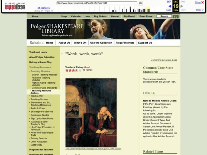 Words, words, words Lesson Plan