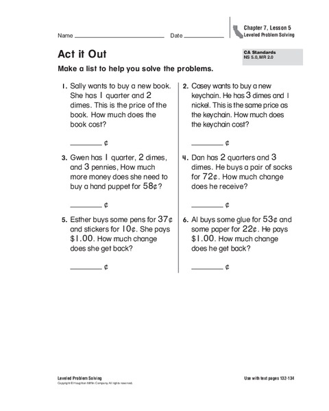 Act it Out Worksheet