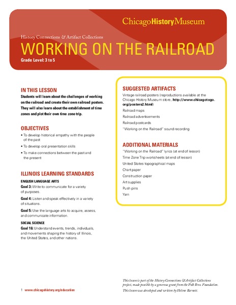 Working on the Railroad Lesson Plan