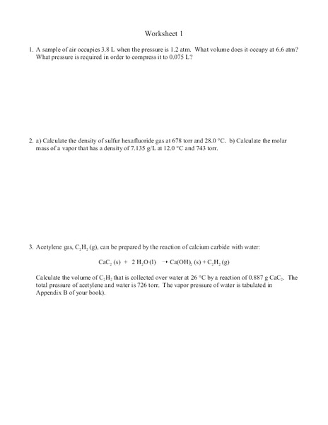 Worksheet 1 Worksheet