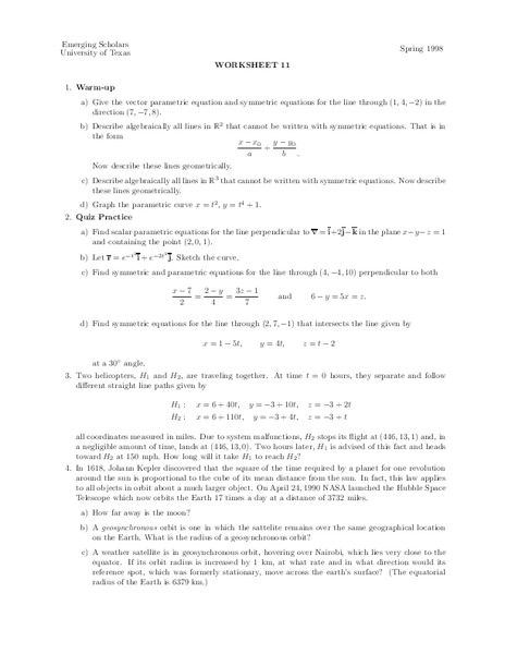 Worksheet 11 Worksheet