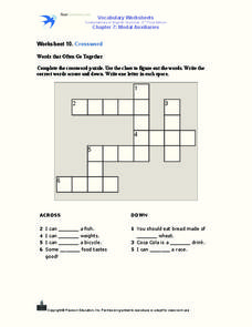 Worksheet 10. Crossword Worksheet