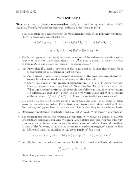 Worksheet 11 Worksheet