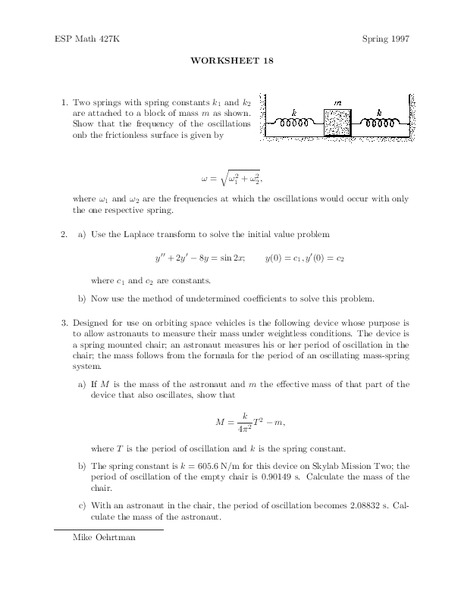 Worksheet 18 Worksheet