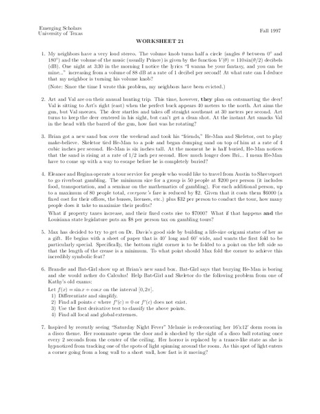 Worksheet 21 Worksheet