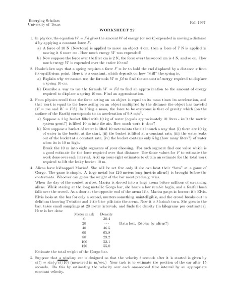 Worksheet 22 Worksheet