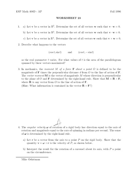 Worksheet 23 Worksheet