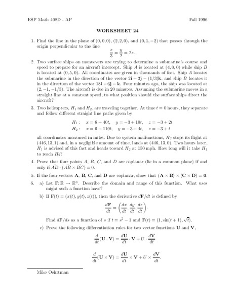 Worksheet 24 Lesson Plan