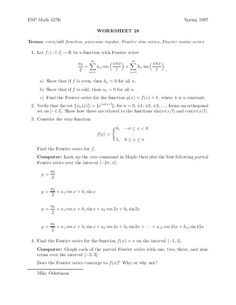 Worksheet 28 Worksheet