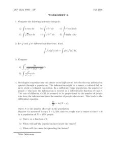Worksheet 3 Worksheet