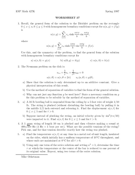 Worksheet 37 Worksheet