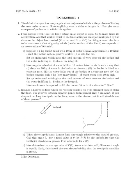 Worksheet 4 Worksheet