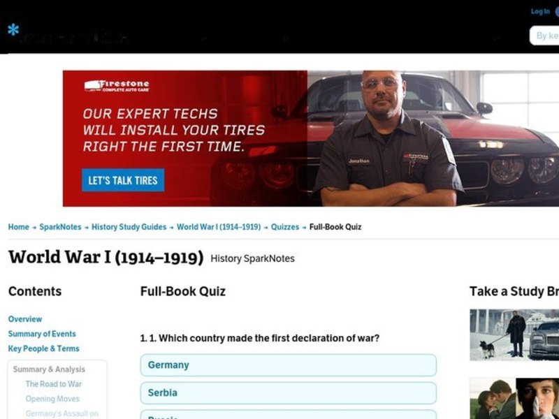 World War I (1914–1919) Interactive