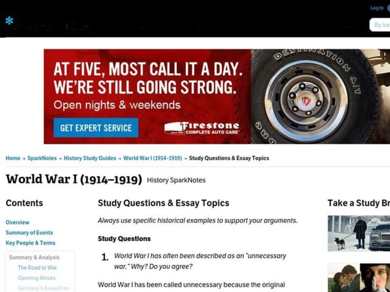 World War I (1914–1919) Interactive