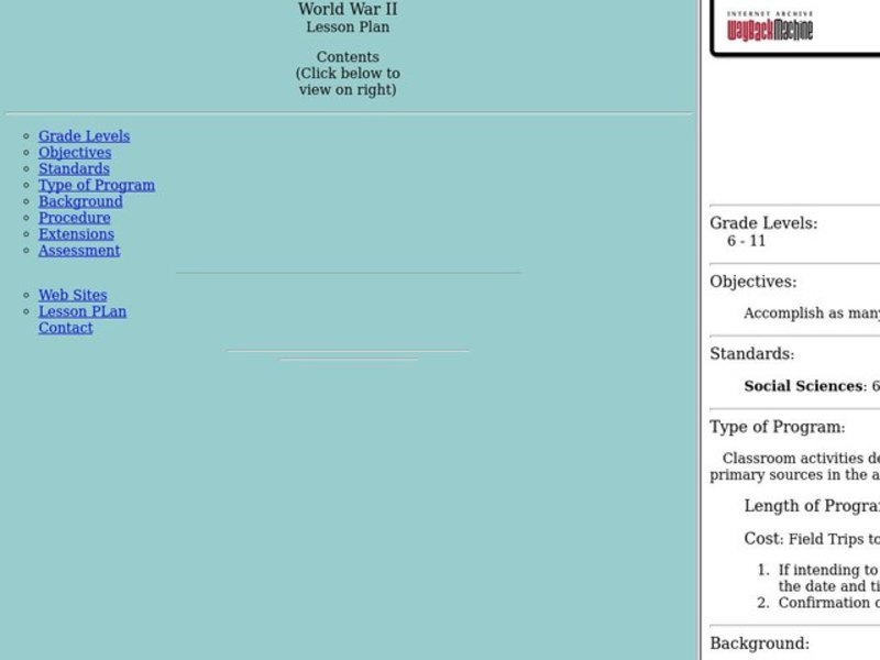 World War II Lesson Plan