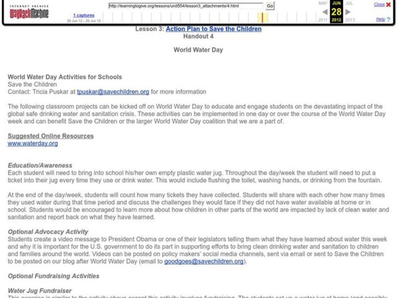 World Water Day Interactive