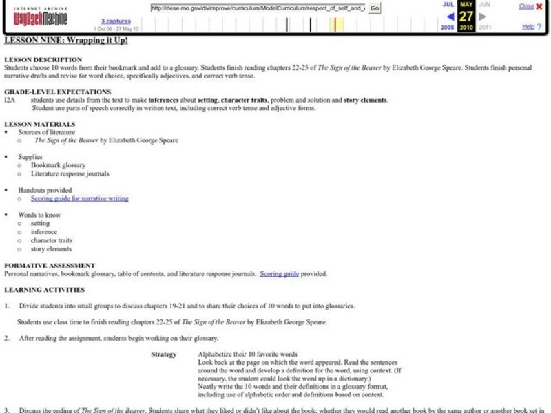 Wrapping It Up Lesson Plan