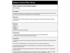 Write All About It Lesson Plan