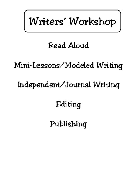 Writer's Workshop Worksheet