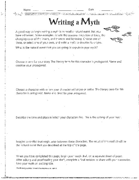 Writing a Myth Writing
