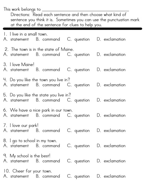 Writing Conventions: Punctuation Worksheet
