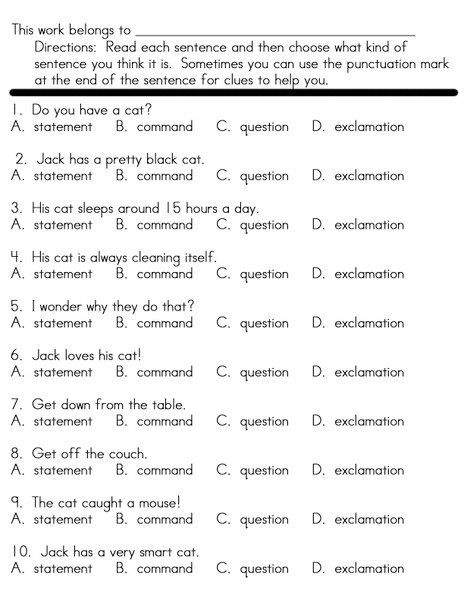 Writing Conventions: Punctuation Worksheet