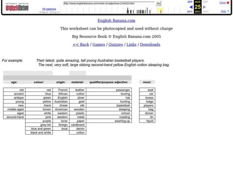 Writing Descriptive Sentences Worksheet