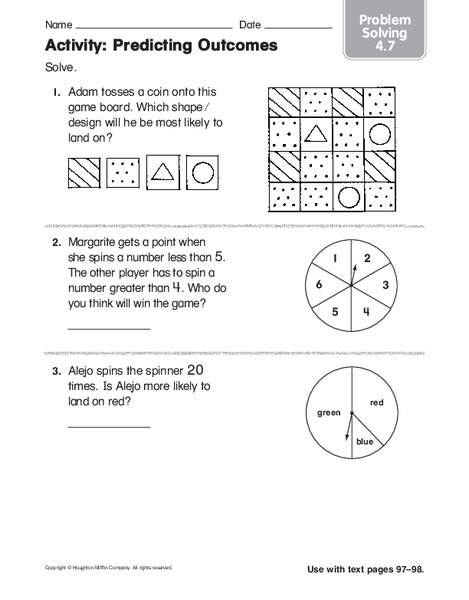 Activity: Predicting Outcomes Worksheet