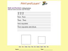 Writing Numbers Worksheet